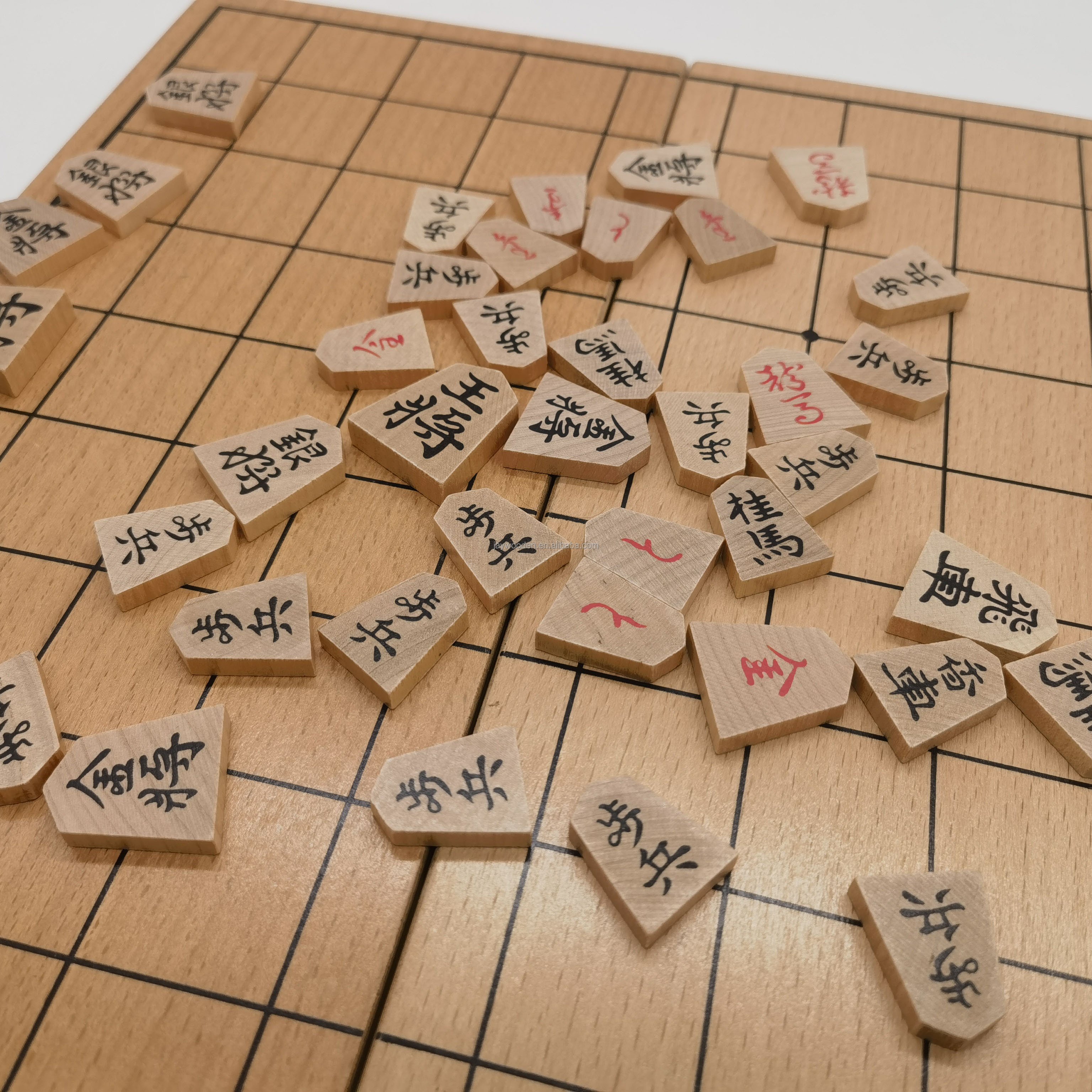 High Quality 3D Indoor and Outdoor Wooden Shogi Game Set custom wooden dice pieces Japanese Chess Boards Direct from Factory