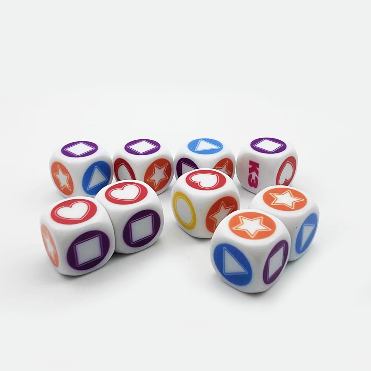 Wholesale Custom Personalized Rounded Board Game Rounded Dice Colored Should Brush Dice Custom Logo Dice