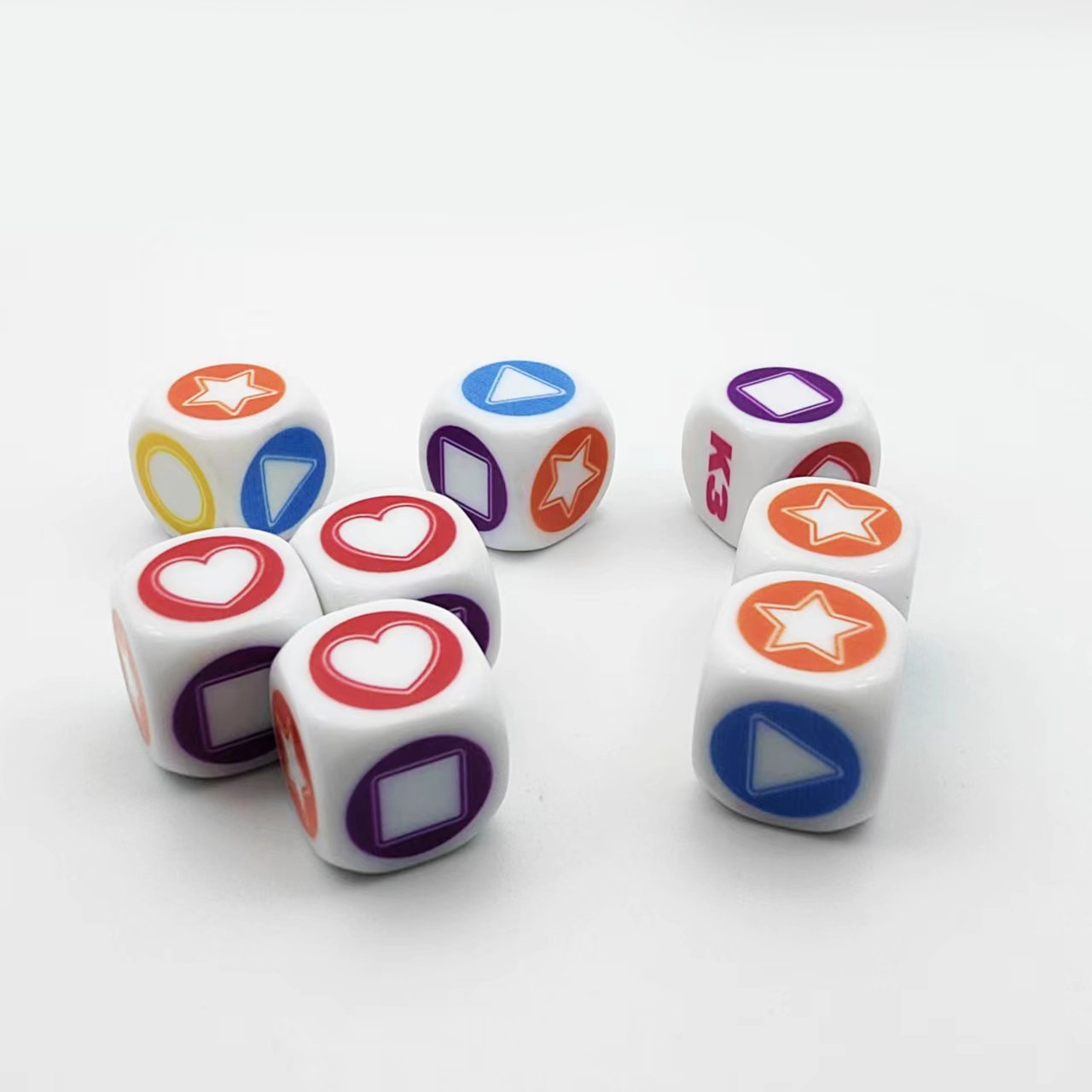 Wholesale Custom Personalized Rounded Board Game Rounded Dice Colored Should Brush Dice Custom Logo Dice