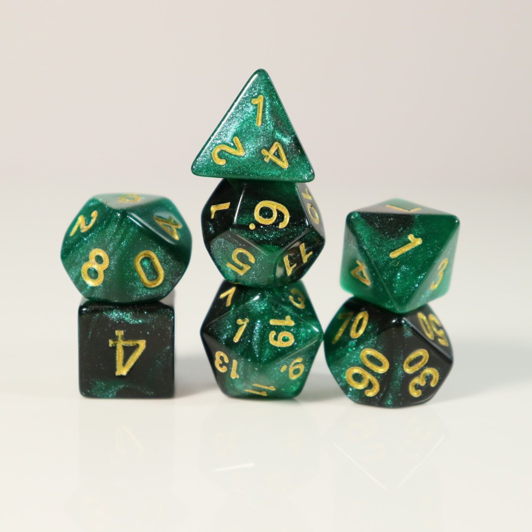 Wholesale Customized High Quality Two-color standard color dragon Dice Set for DND Game