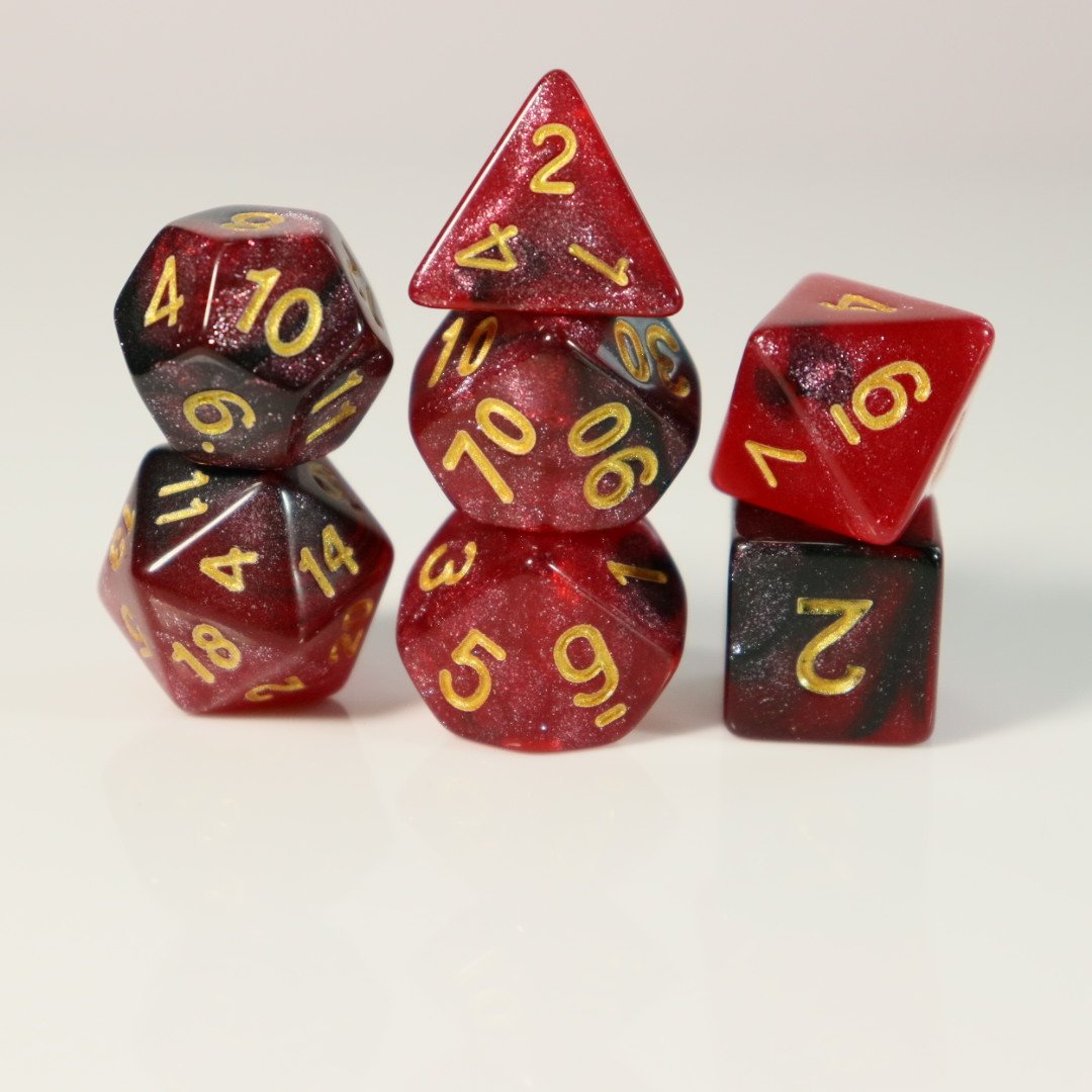 Wholesale Customized High Quality Two-color standard color dragon Dice Set for DND Game