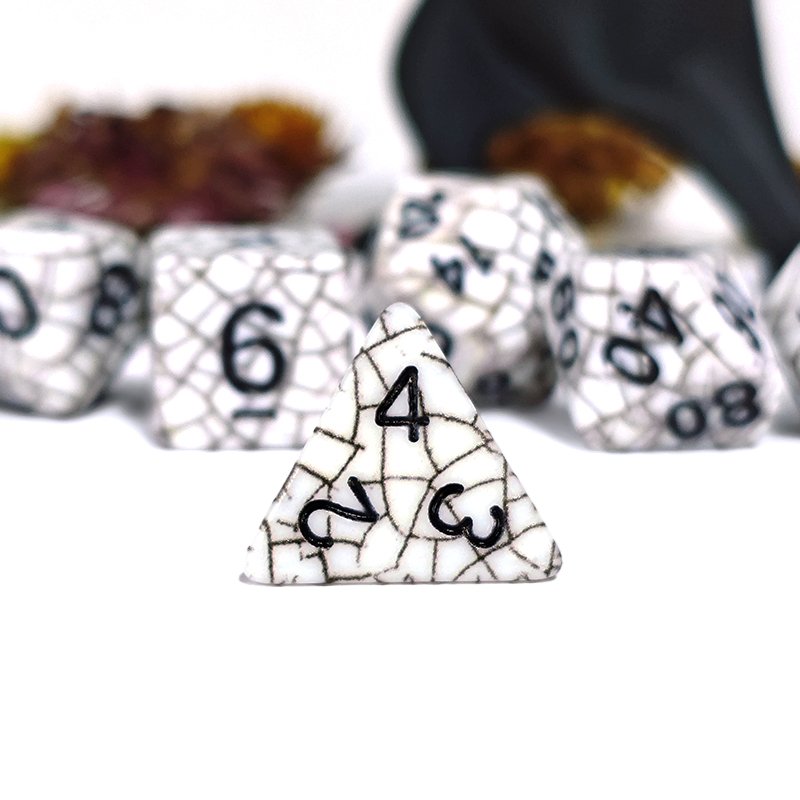 Polyhedral DnD Web dice Set dice Black Color Dice 7pcs Set for DND
