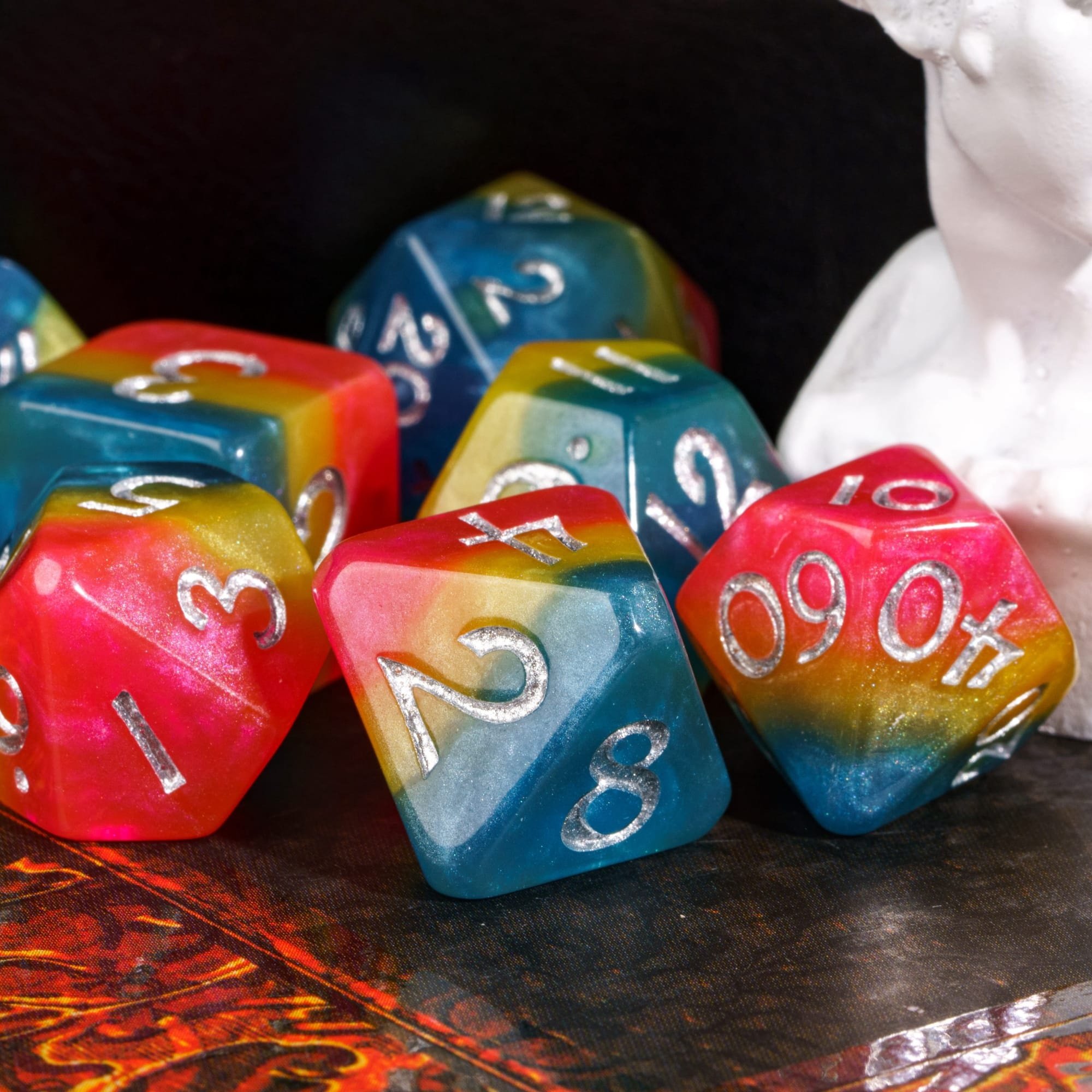 Udixi PRIDE FLAGS Corner Cut Dice Dungeons and Dragons DND role-playing game RPG board game Dice Set