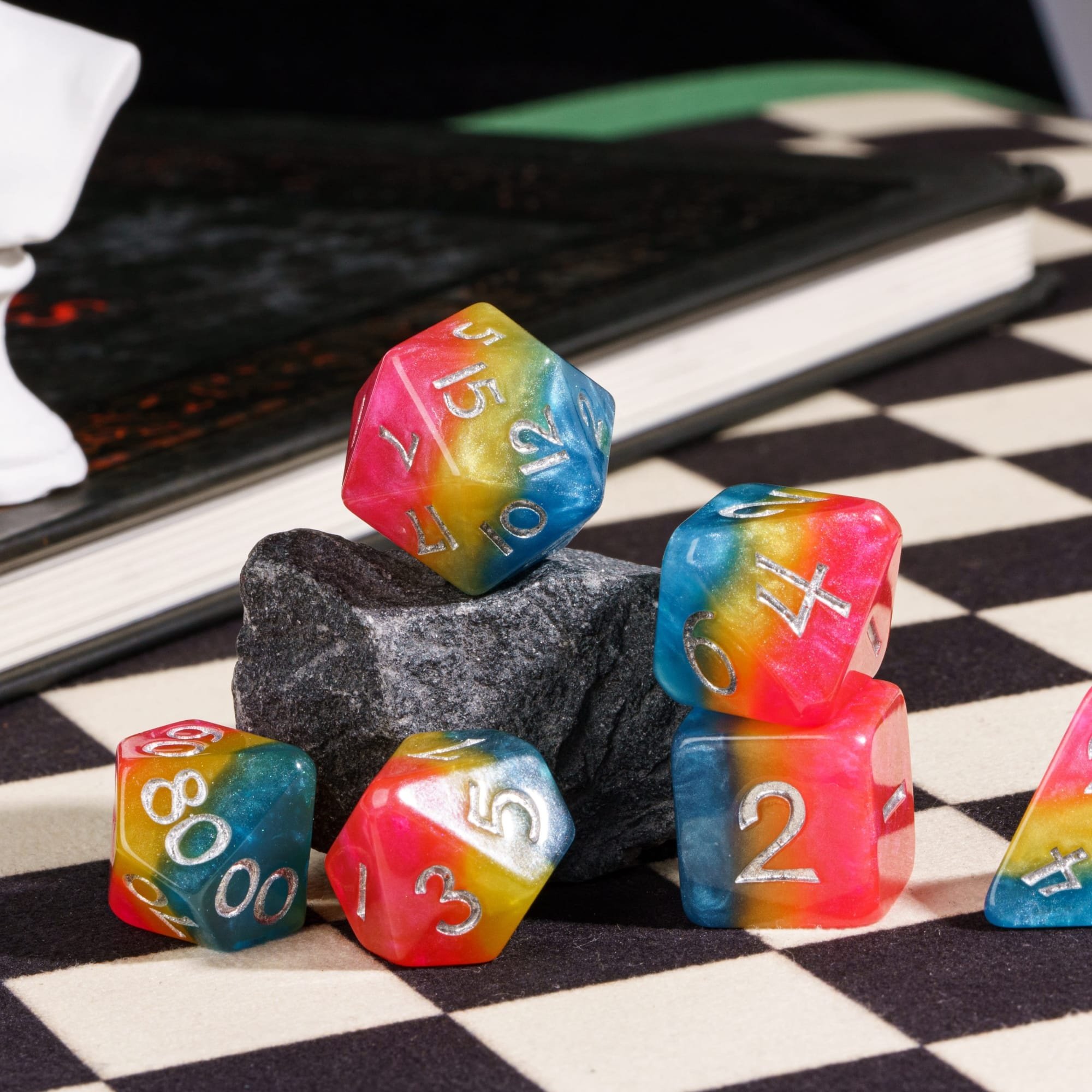 Udixi PRIDE FLAGS Corner Cut Dice Dungeons and Dragons DND role-playing game RPG board game Dice Set