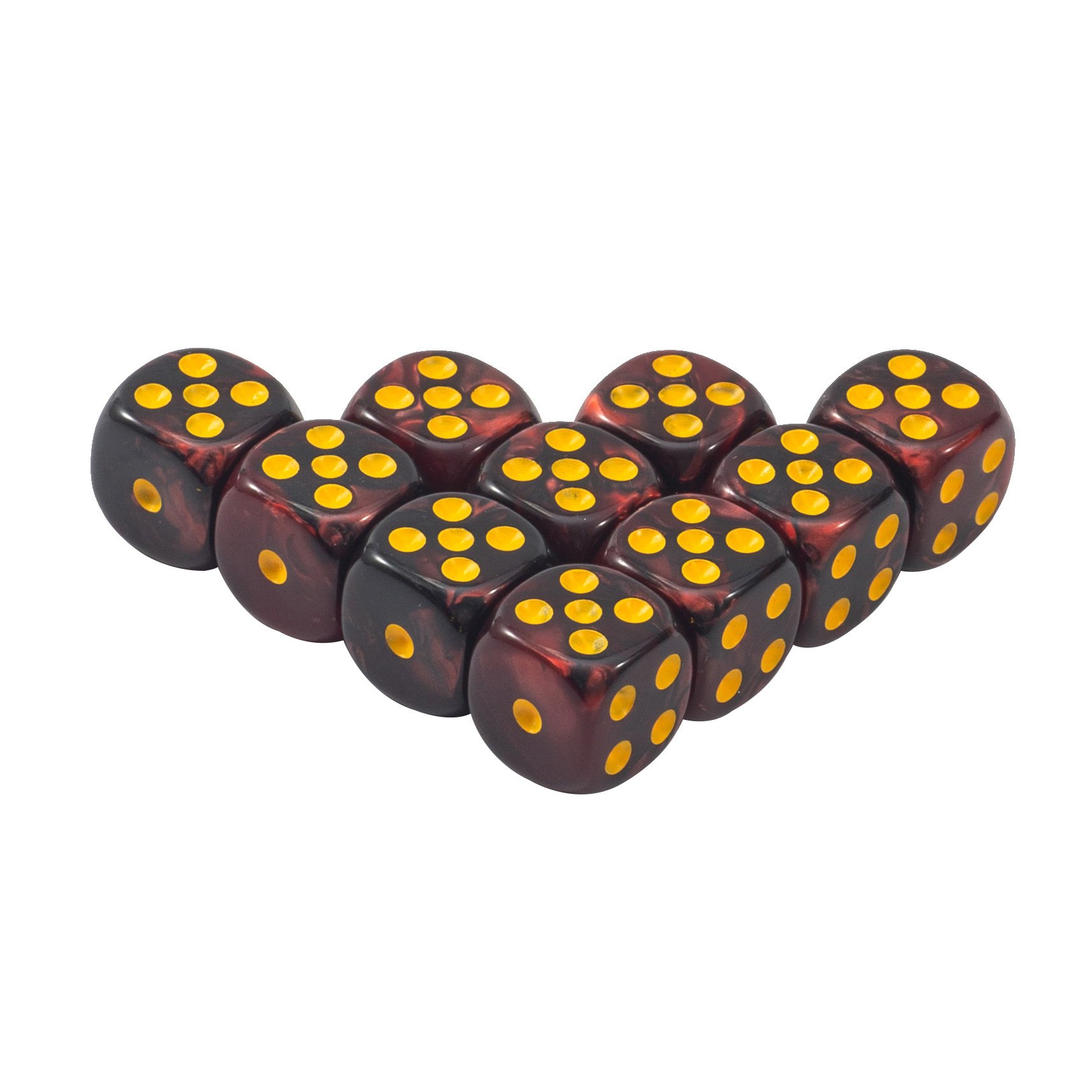 Two-color point acrylic dice 12mm game dice rounded corners mixed color dice wholesale board game accessories