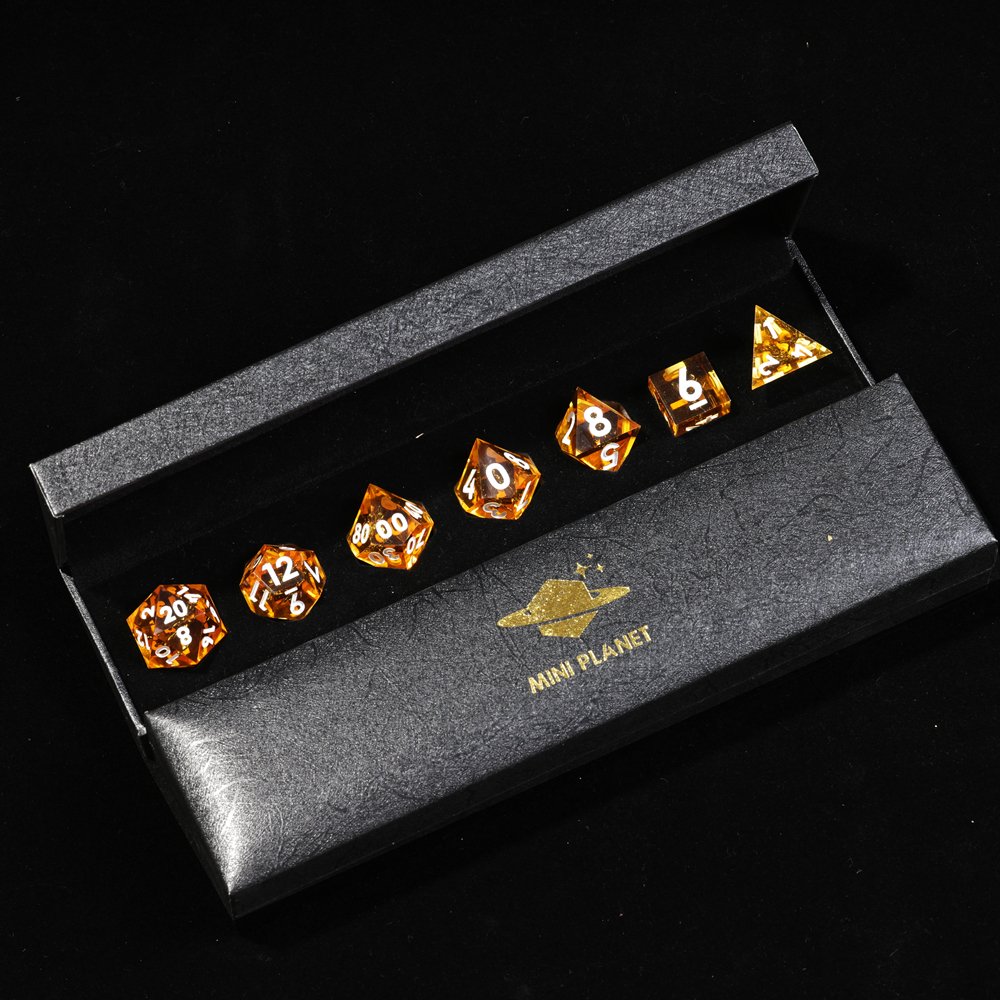 MINI PLANET Handmade DND Dice Set Mosquito Polyhedral Dice TRPG Dungeons&Dragons Game Wholesale Custom Resin DND Dice Sets