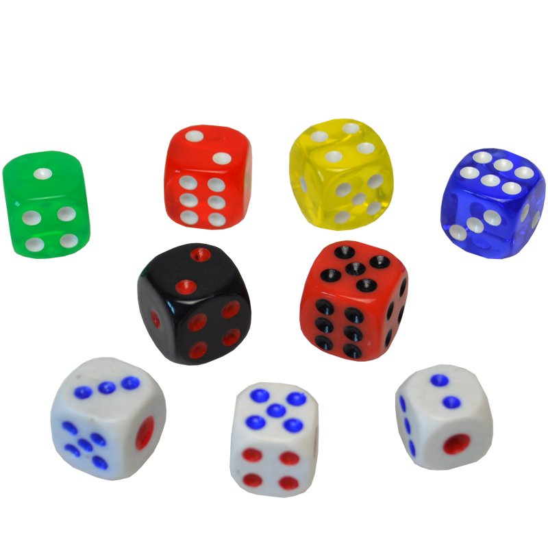 16mm Acrylic Professional Bulk Wholesale Transparent Casino Poker Dice Set