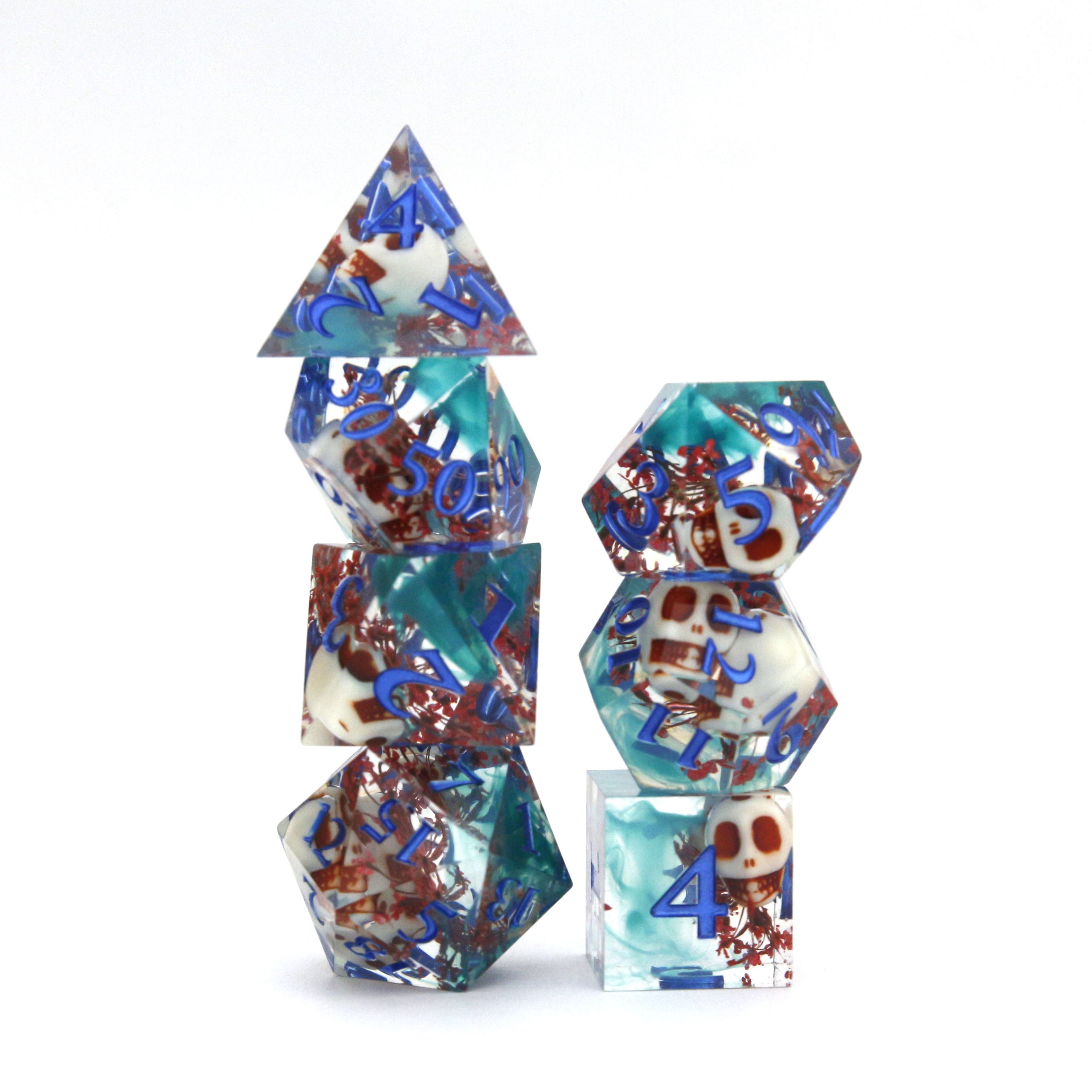 Wholesale Sharp Resin Skull Dice Set Custom Logo For Free