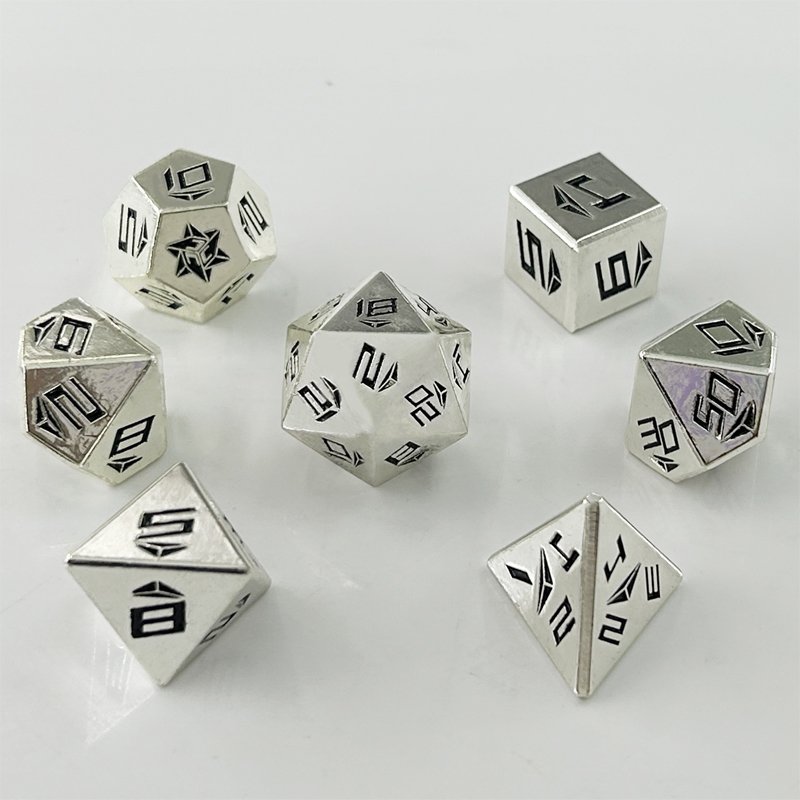 Custom Metal Polyhedron Set Dice D20 Game Wholesale Casino Dice Dnd Dungeons & Dragons Game Dice