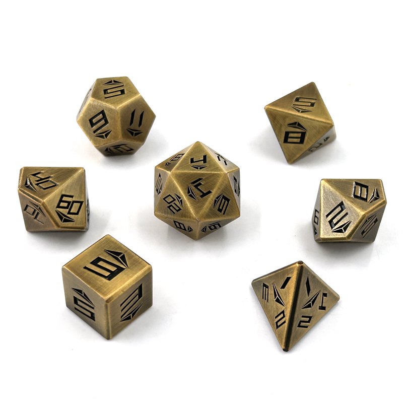 Custom Metal Polyhedron Set Dice D20 Game Wholesale Casino Dice Dnd Dungeons & Dragons Game Dice