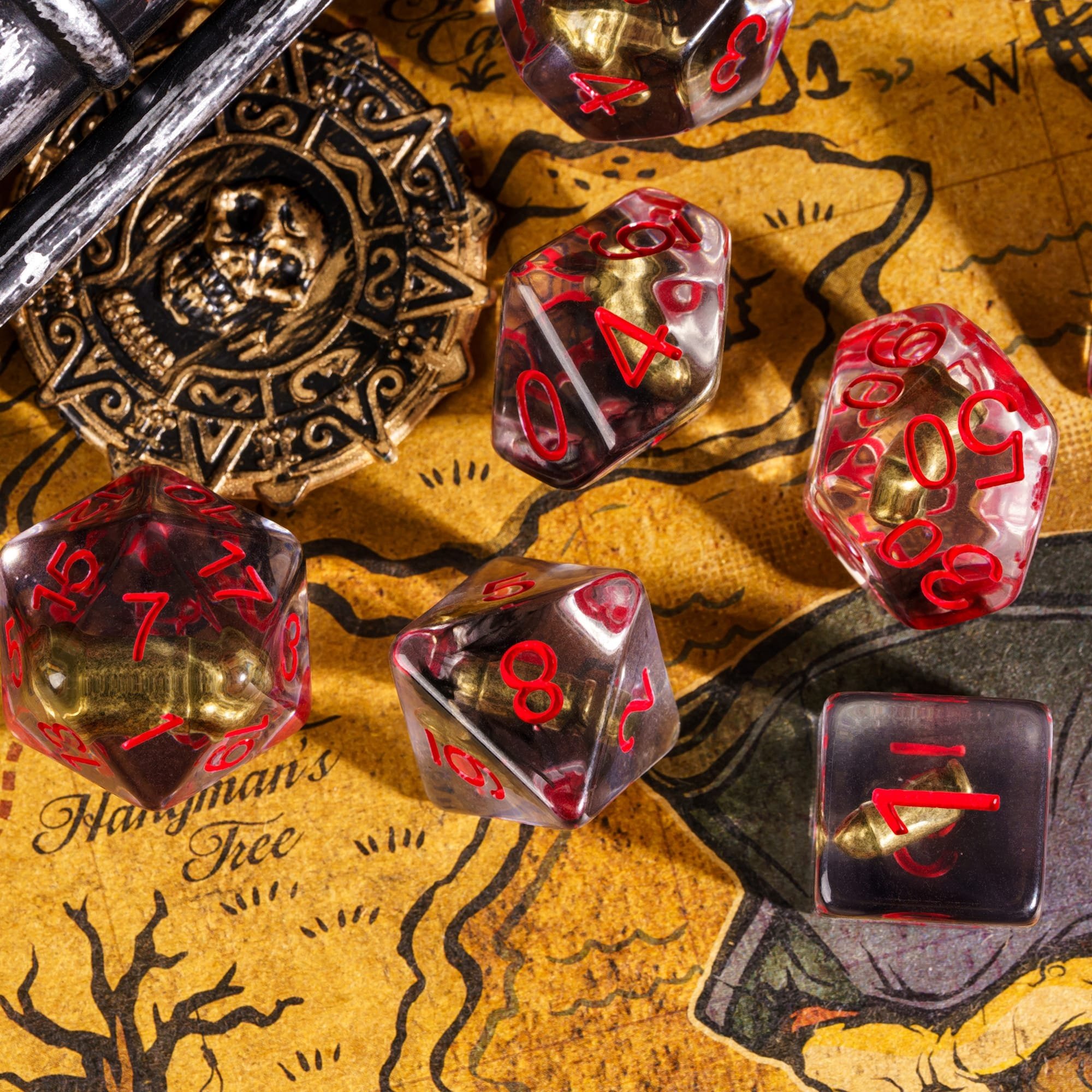 Udixi Bullets Dice Dungeons and Dragons board game DND resin dice