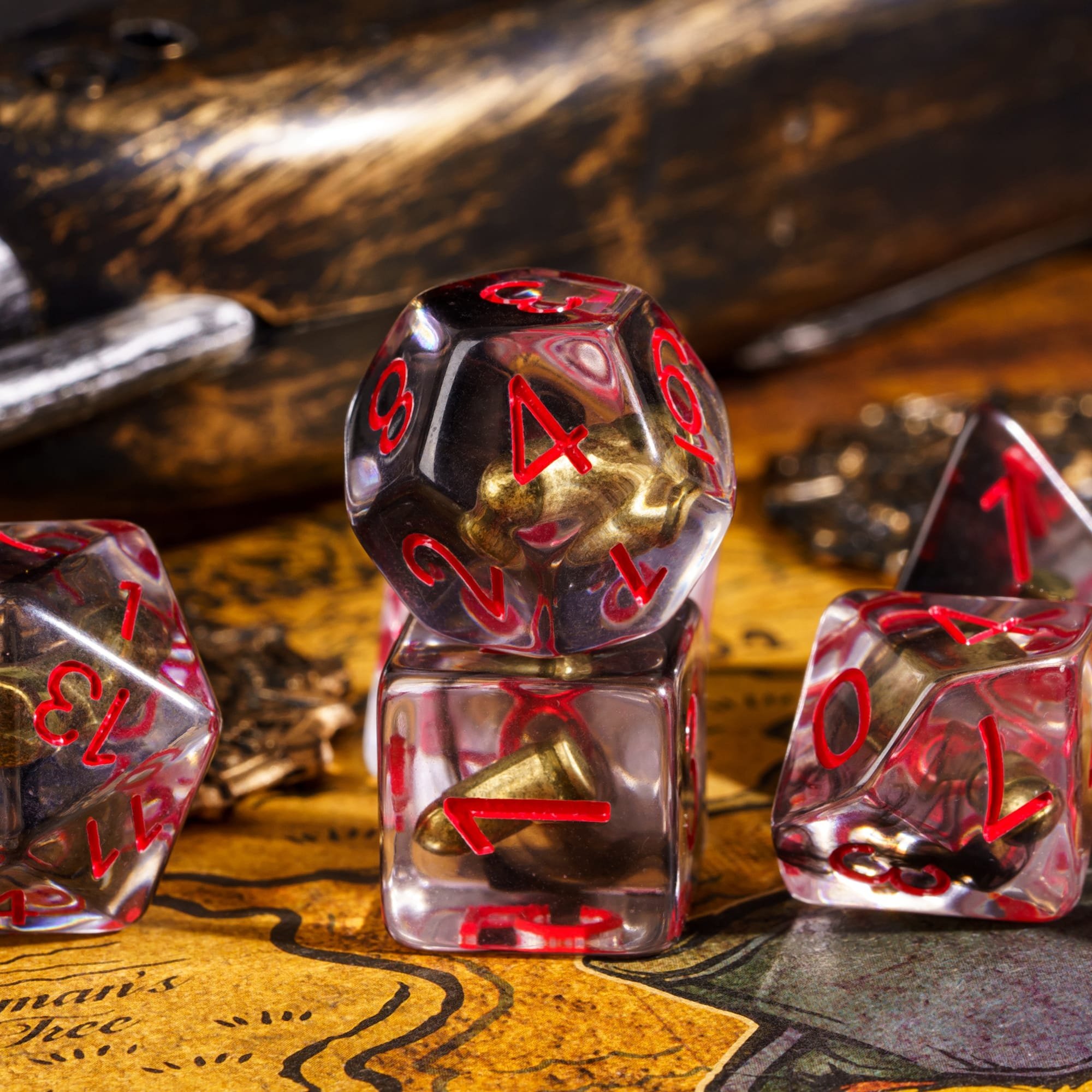 Udixi Bullets Dice Dungeons and Dragons board game DND resin dice