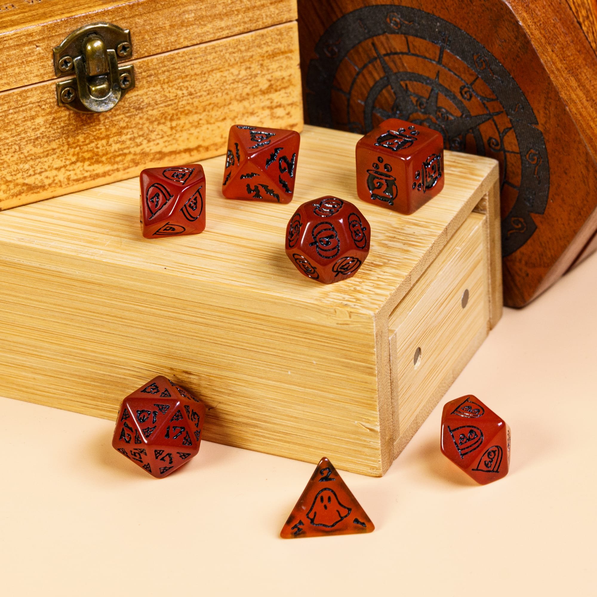Udixi custom polyhedral Halloween Dungeons and Dragons dnd Dice role-playing game rpg board game resin Dice Set