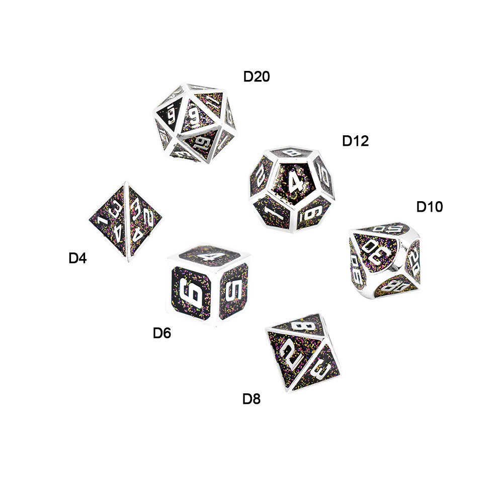 Hot Sale Customized rpg dnd Games Polyhedral metal Dice Set