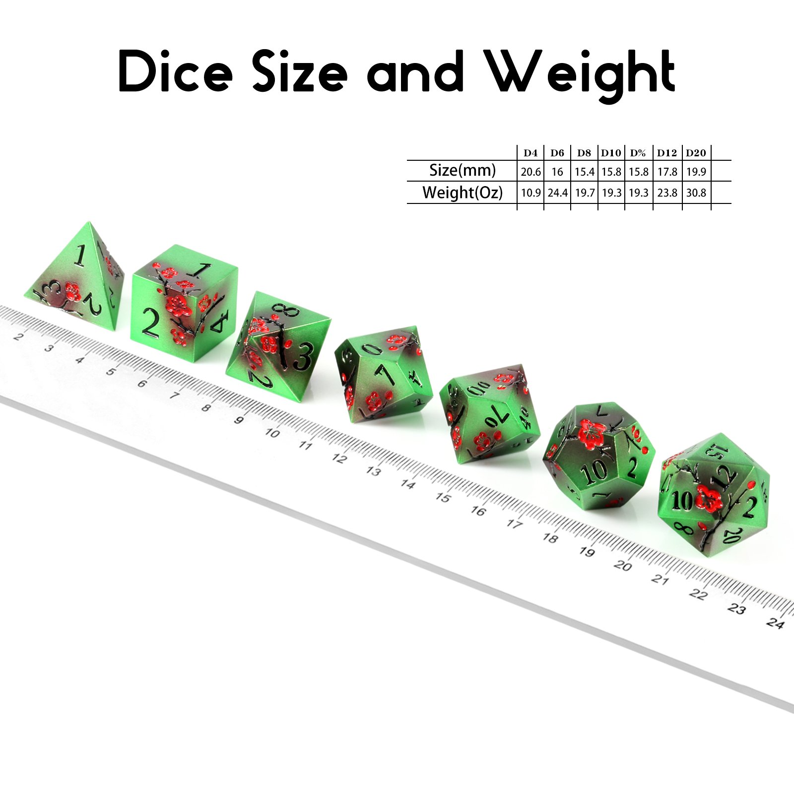 New Design Custom Metal Dice Gaming Dice Dnd Role Playing Dice Set D&D for Dungeons and Dragons Tabletop Game