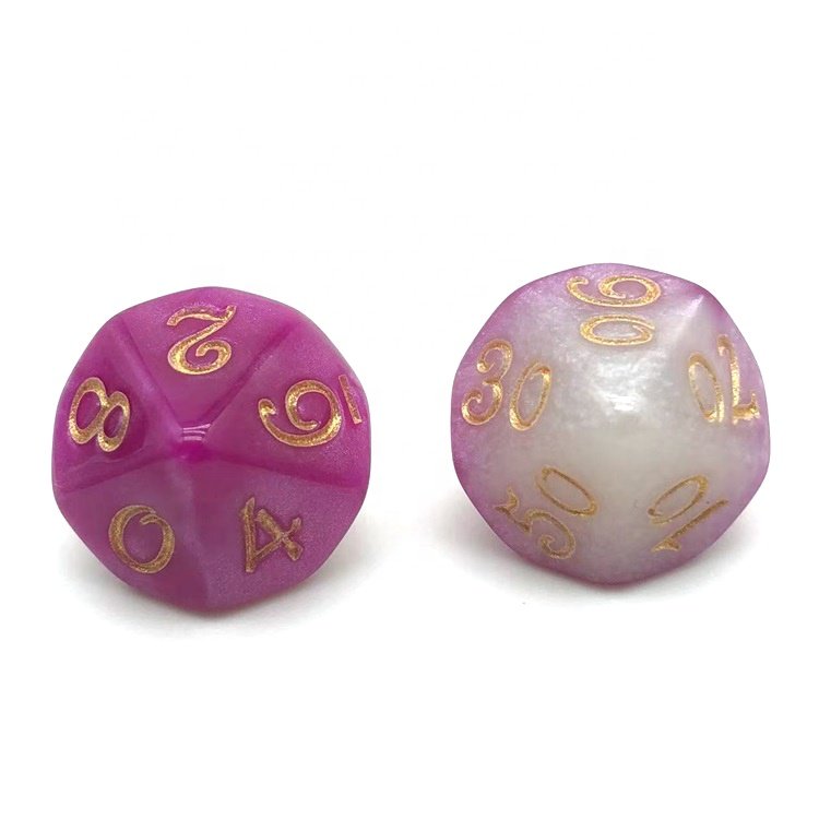New Design Acrylic Two Tone Color Layer Polyhedral Dice for Online RPG Play