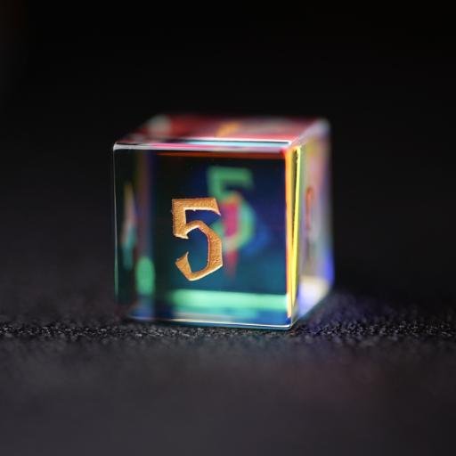 2024 PURE Prismatic Dichroic Gemstone Glass DnD Dice Set for Dungeons and Dragons Role Playing Games MTG Wedding Favors GM Gift