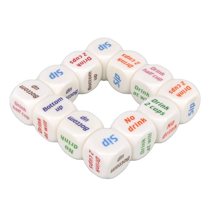 25mm Wine order dice drink no drink Hot-selling creative dice plastic cube dice