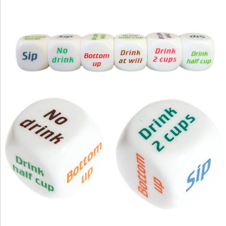 25mm Wine order dice drink no drink Hot-selling creative dice plastic cube dice