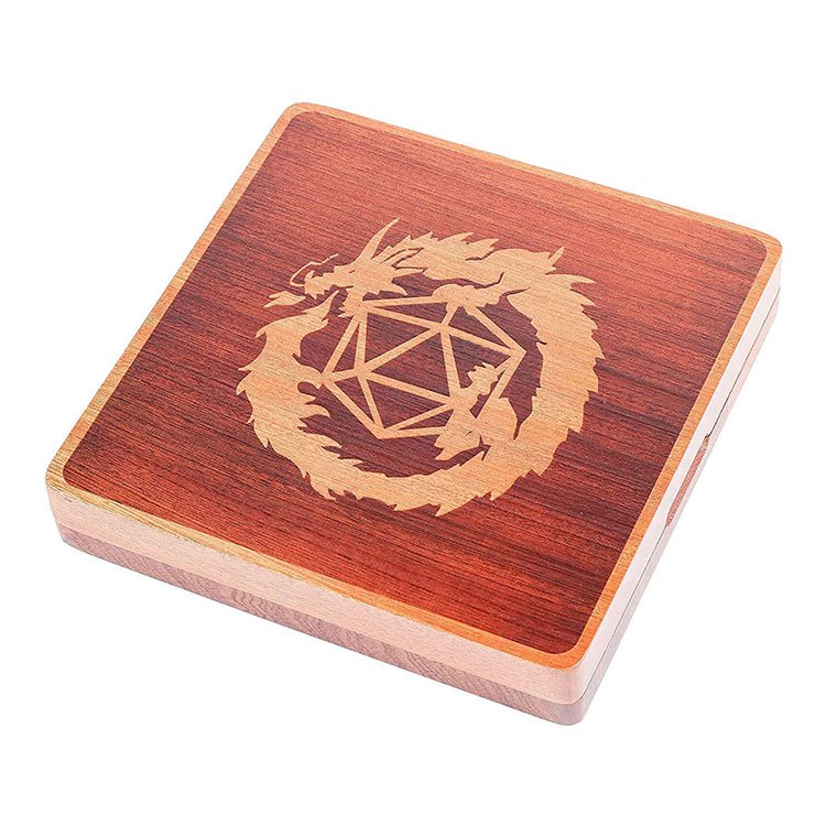 wholesale custom printed colored dices logo new polyhedral pocket d4 d6 d8 d10 d&d wooden dice