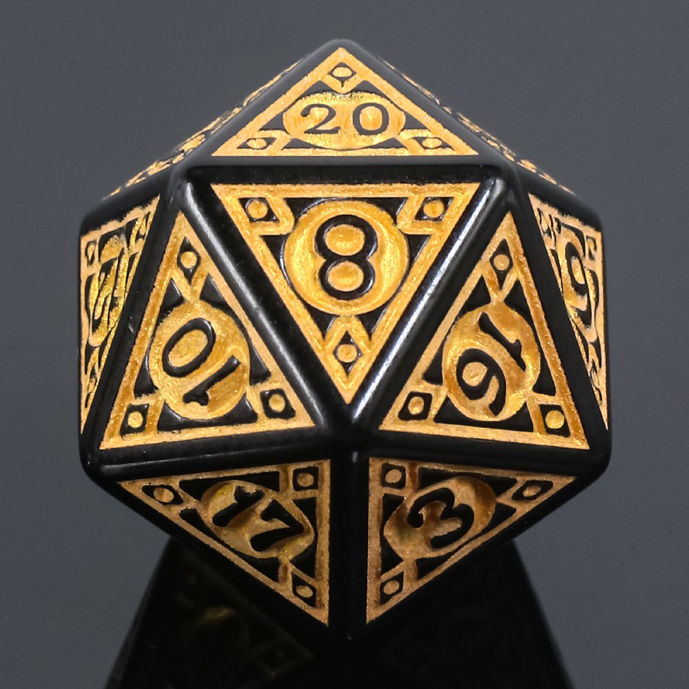 Opaque Magic Gold 7 pcs Polyhedral dice set HD Dice Brand Game Equipments Dice For Board Game