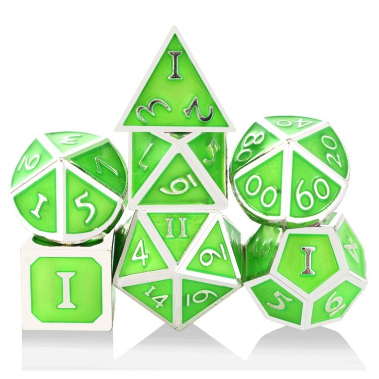 Custom DND RPG Dice 7pcs Per Set Metal Dice Sets Box Polyhedral RPG Bag Dice For Dungeons and Dragons Table Games