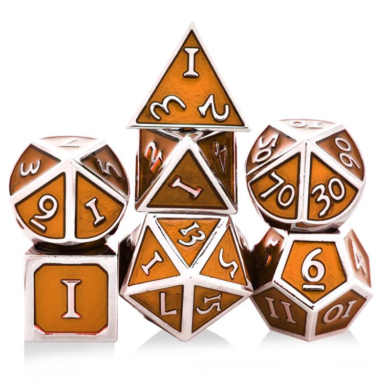 Custom DND RPG Dice 7pcs Per Set Metal Dice Sets Box Polyhedral RPG Bag Dice For Dungeons and Dragons Table Games
