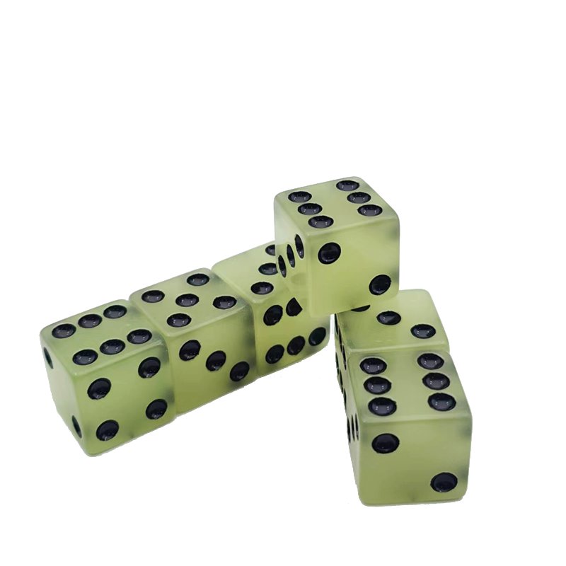 Most Popular Dice Custom Logo Toys Sets Dnd Games Acrylic Resin Casino Dice Gold 16mm Point Board Game Dice