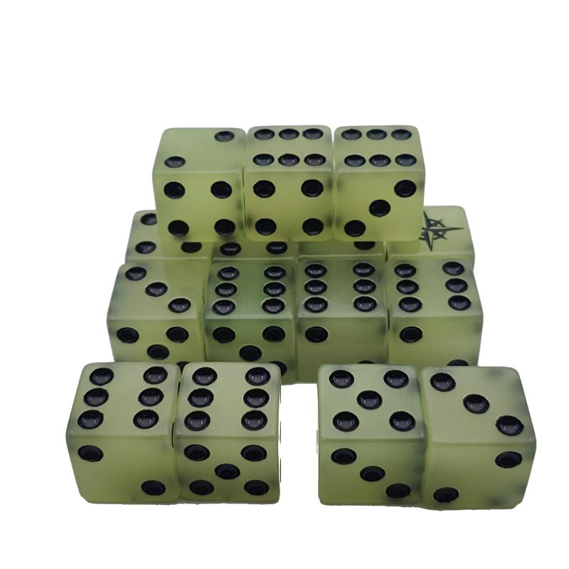 Most Popular Dice Custom Logo Toys Sets Dnd Games Acrylic Resin Casino Dice Gold 16mm Point Board Game Dice
