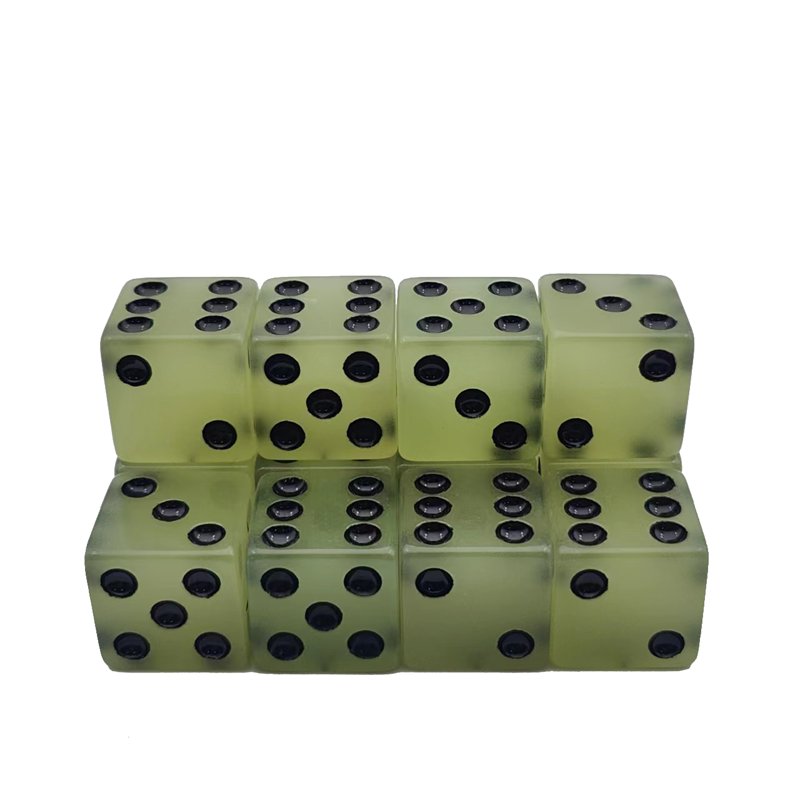 Most Popular Dice Custom Logo Toys Sets Dnd Games Acrylic Resin Casino Dice Gold 16mm Point Board Game Dice