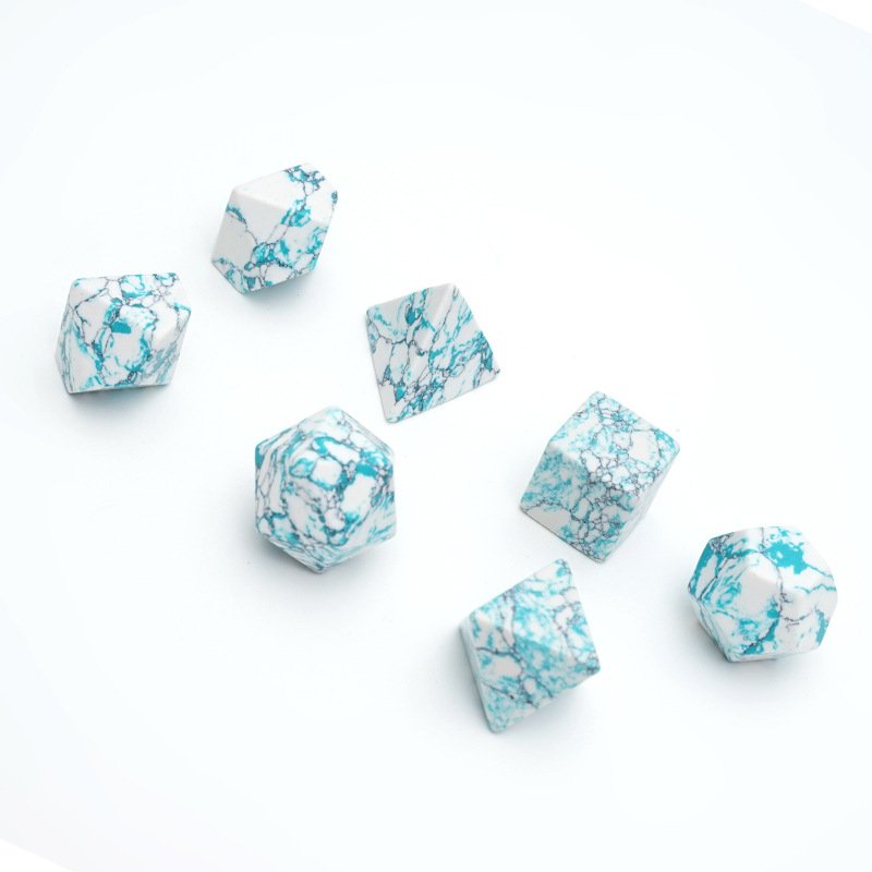 Factory Wholesale High Quality Red Yellow Turquoise Dice Set Custom Polyhedral Dungeons and Dragons RPG DND Dice Set