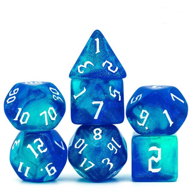 Custom Engrave Logo Transparent DND Polyhedral Gemstone Dice Sets RPG Stripe Rainbow Misty 12mm Mini Stone gaming Dice Set