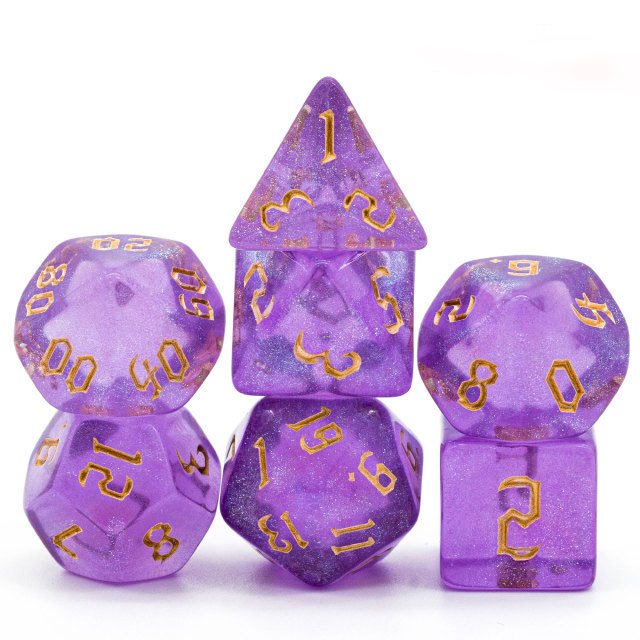 Custom Engrave Logo Transparent DND Polyhedral Gemstone Dice Sets RPG Stripe Rainbow Misty 12mm Mini Stone gaming Dice Set