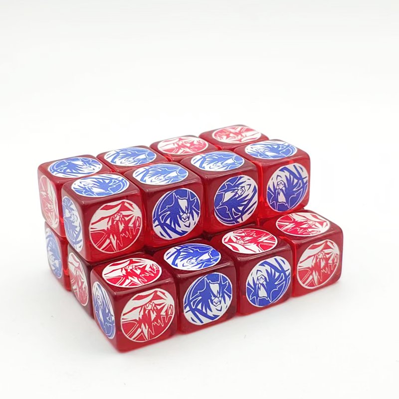 round edge colorful acrylic polyhedral d6 printed dice casino adult dice games essential accessory dice set
