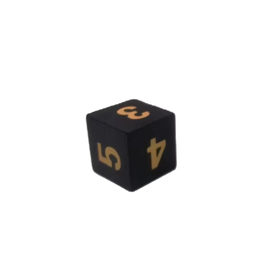 0-5 number D20 22.7mm round Corner black Wooden Dice with Dots Custom Square Paper Box Card Board Games Promotional Wooden Pawn