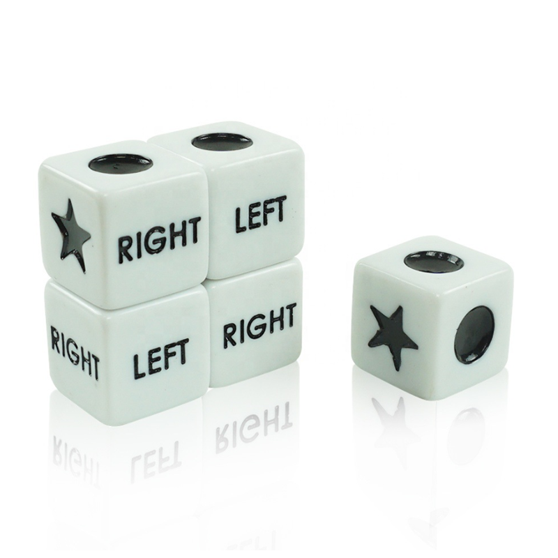Personalized 5Mm Playing Blanks Casino Resin Round Dice 19Mm Yatzy Left Right Center Dice Game
