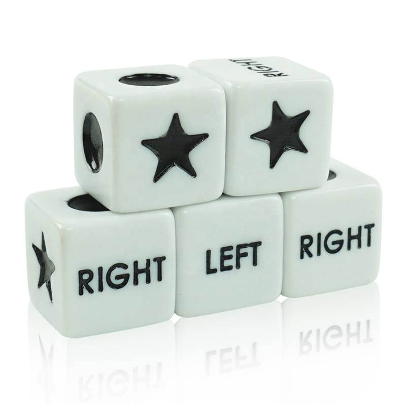 Personalized 5Mm Playing Blanks Casino Resin Round Dice 19Mm Yatzy Left Right Center Dice Game