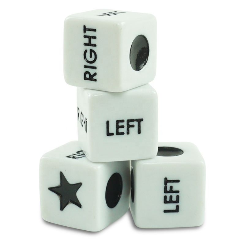 Personalized 5Mm Playing Blanks Casino Resin Round Dice 19Mm Yatzy Left Right Center Dice Game