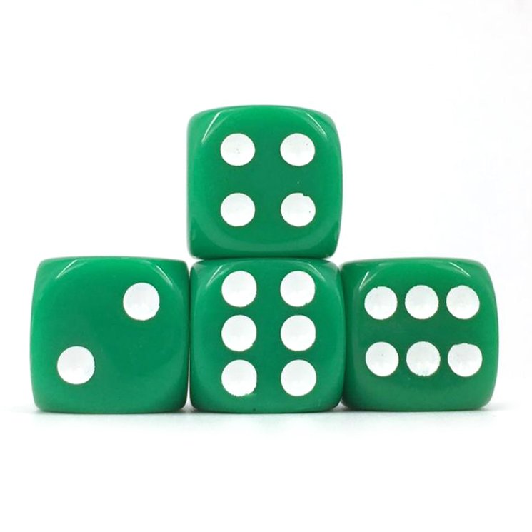 16mm Dice with Opaque Color Effect Resin Material Custom Logo for Game Board Dungeons and Dragons Entertainment