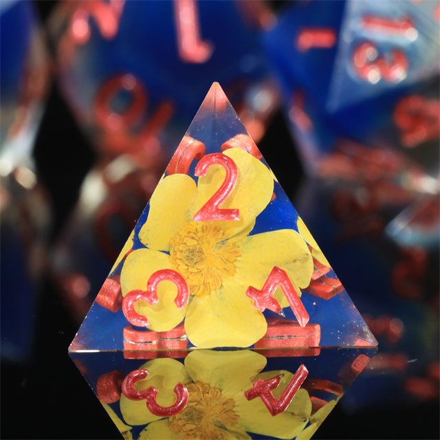 Mini Planet Dragon and Dungeon Custom dnd Dice Resin Polyhedral DND 7pcs Set Sharp Edges Dice RPG board role-playing games Dice