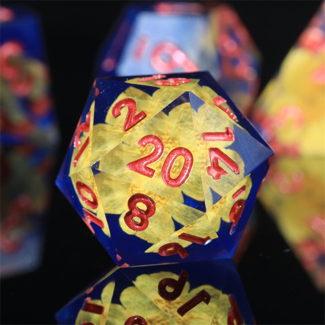 Mini Planet Dragon and Dungeon Custom dnd Dice Resin Polyhedral DND 7pcs Set Sharp Edges Dice RPG board role-playing games Dice