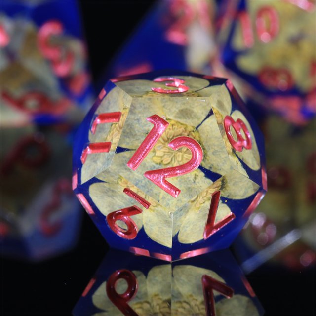 Mini Planet Dragon and Dungeon Custom dnd Dice Resin Polyhedral DND 7pcs Set Sharp Edges Dice RPG board role-playing games Dice