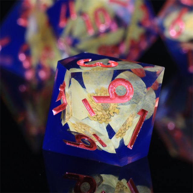 Mini Planet Dragon and Dungeon Custom dnd Dice Resin Polyhedral DND 7pcs Set Sharp Edges Dice RPG board role-playing games Dice