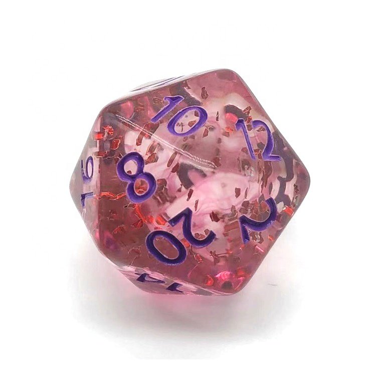 New Design Clear Black Chameleon Acrylic Polyhedral Colored DND Dice For Gaming