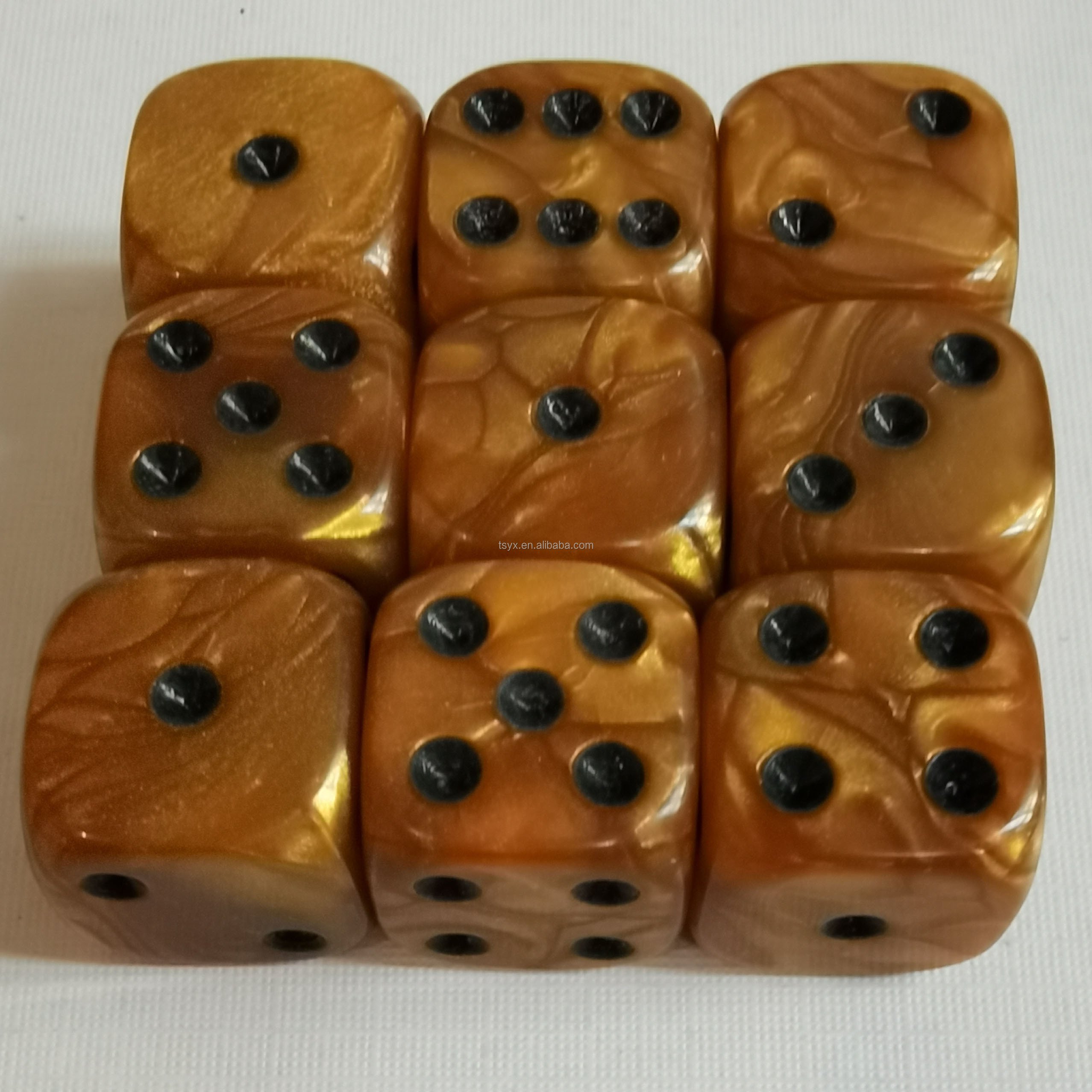 Acrylic new board game resin custom 2 color mixed dice painting engraved logo d6 10mm 12mm 14mm 16mm 18mm 20mm 25mm 30mm dice