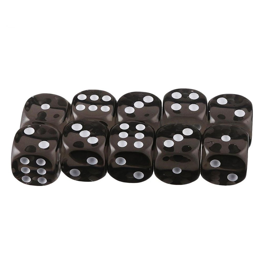 Factory directly supply square corner d6 sided black white dot for casino game acrylic dice