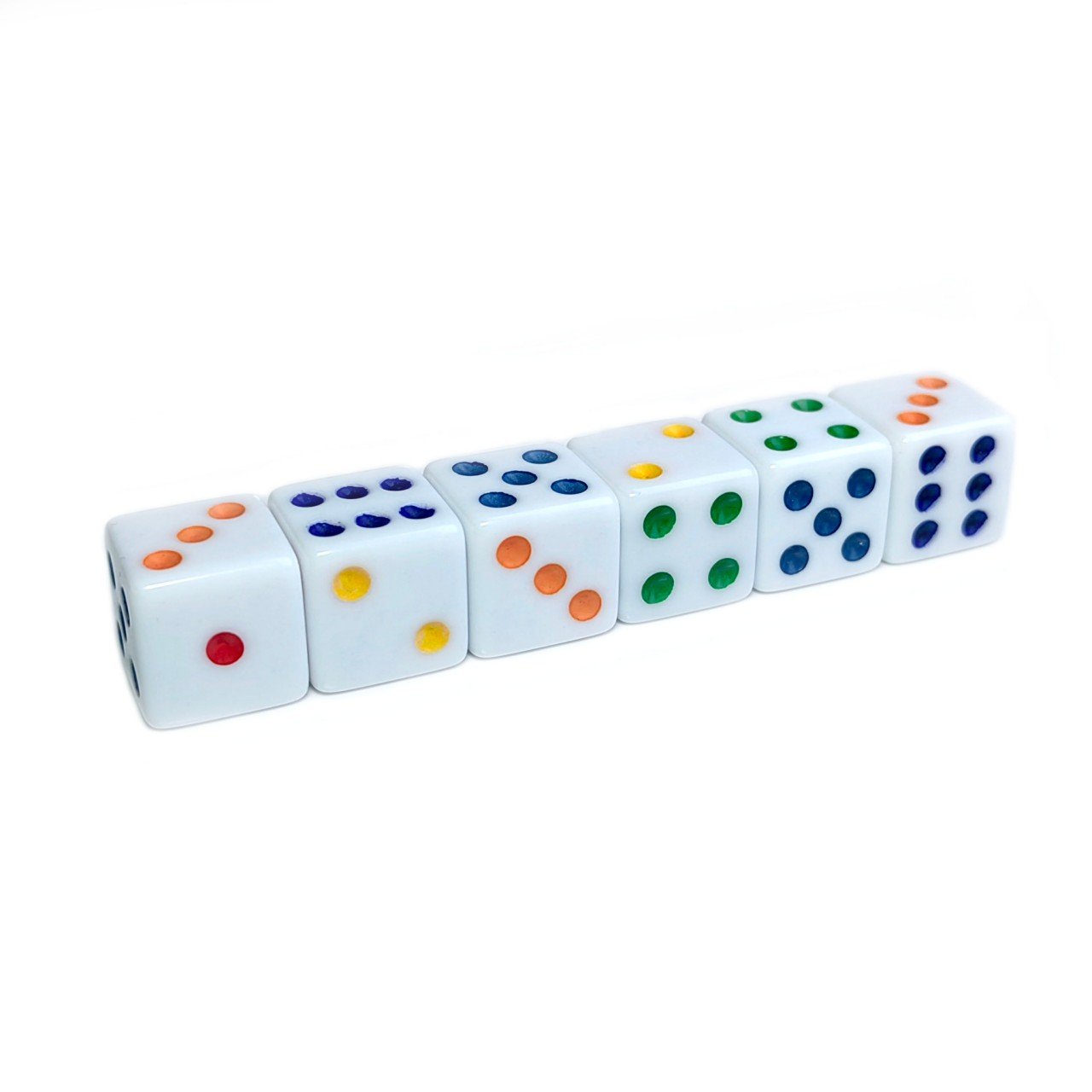 Personalized white 16mm Plastic Square Corner game manufacturers custom logo dice 6 sided dice