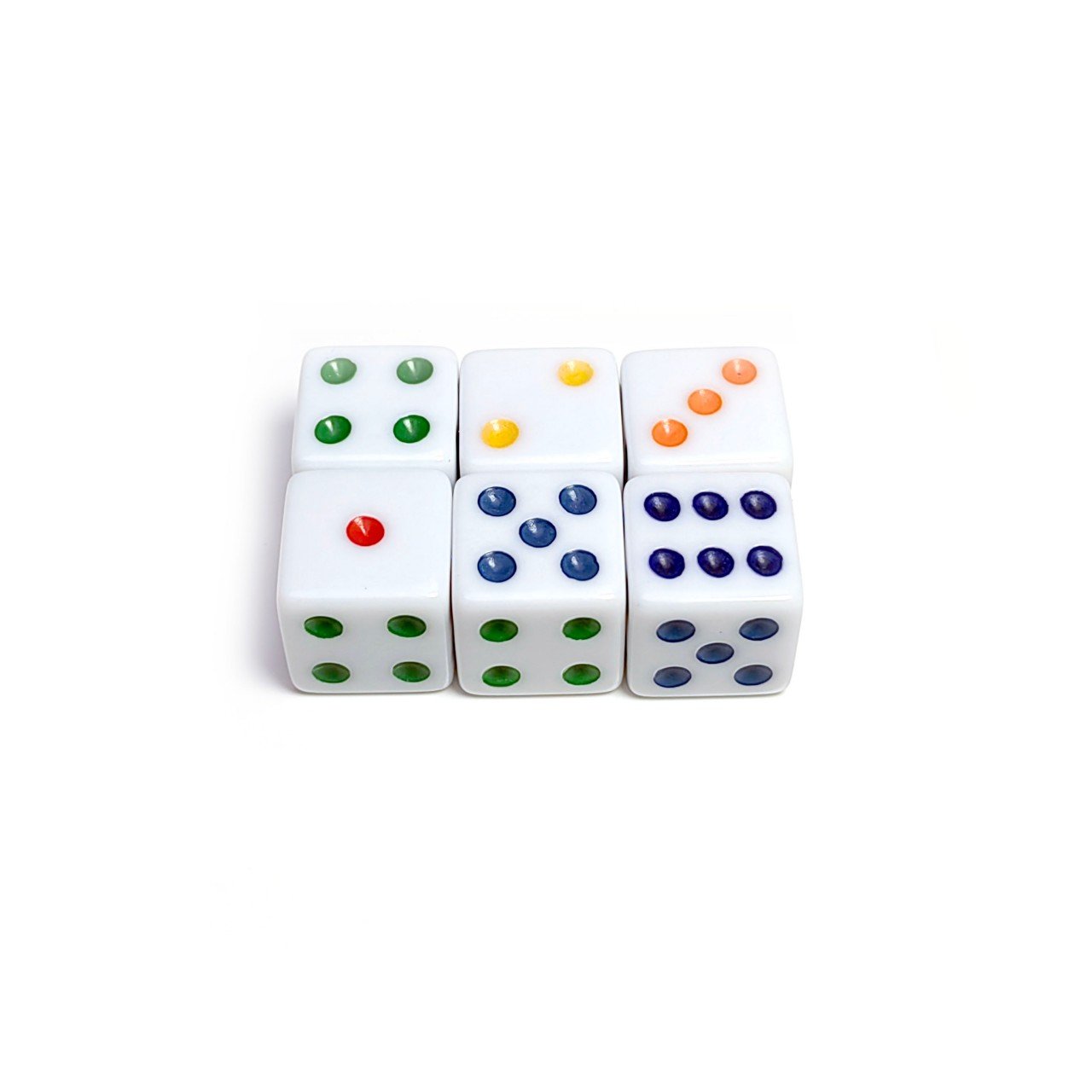 Personalized white 16mm Plastic Square Corner game manufacturers custom logo dice 6 sided dice
