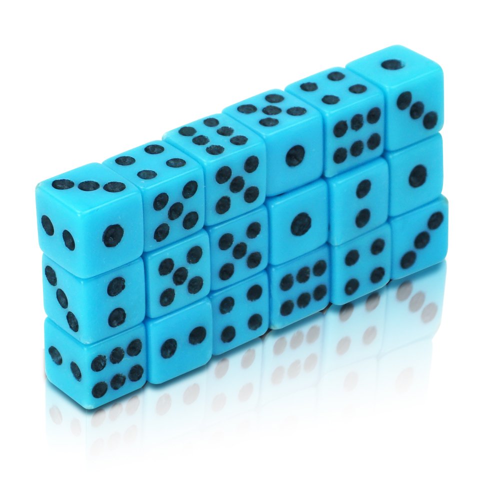 China Factory Custom Colorful Blue 10mm Acrylic Square Corner Dice Wholesale board game dice