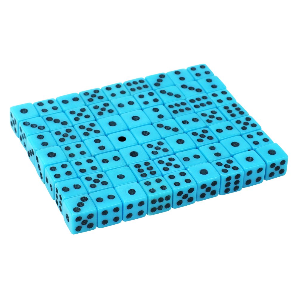 China Factory Custom Colorful Blue 10mm Acrylic Square Corner Dice Wholesale board game dice